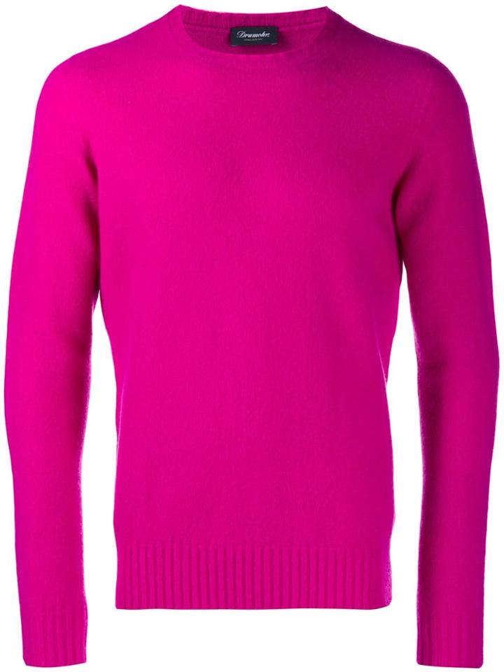 Drumohr Slim-fit Wool Sweater - Pink