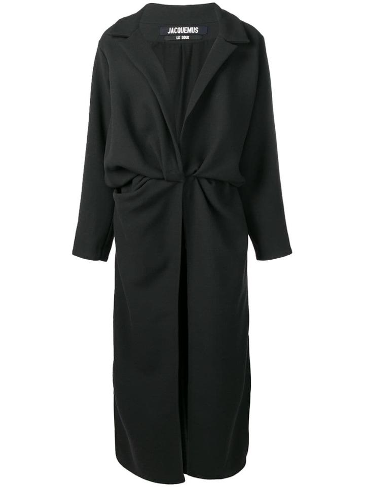 Jacquemus Vaal Draped Coat - Grey
