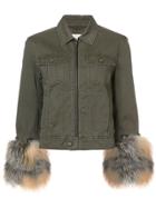 Cinq A Sept Cuff Military Jacket - Green