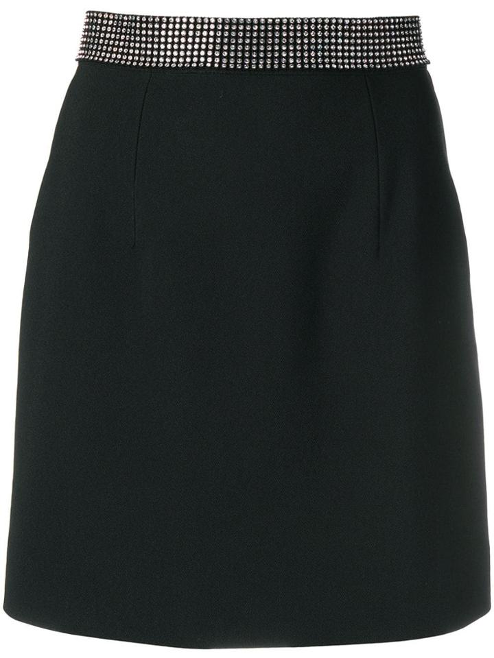 Christopher Kane Crystal Band Mini Skirt - Black