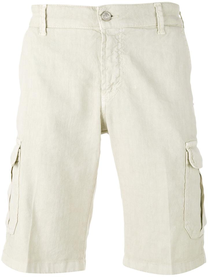 Entre Amis - Cargo Shorts - Men - Cotton/linen/flax - 38, Nude/neutrals, Cotton/linen/flax