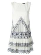Twin-set Embroidered Ruffle Dress