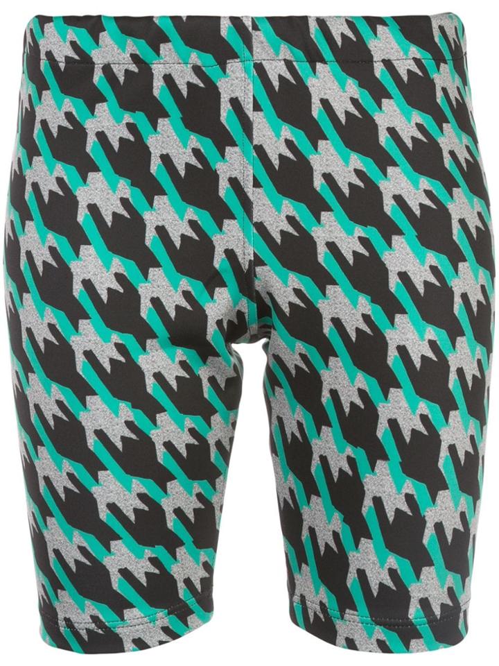 Barbara Bologna Houndstooth Cycling Shorts - Blue
