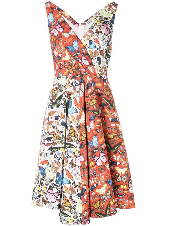 Mary Katrantzou Butterfly Flip Dress - Orange
