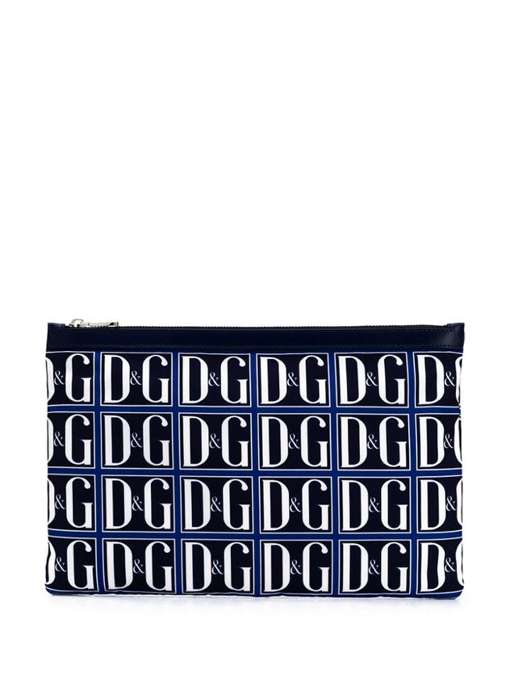 Dolce & Gabbana Dg Logo Clutch Bag - Blue