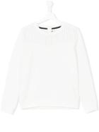 Karl Lagerfeld Kids - Textured Crewneck Jumper - Kids - Cotton/polyester/spandex/elastane - 14 Yrs, White