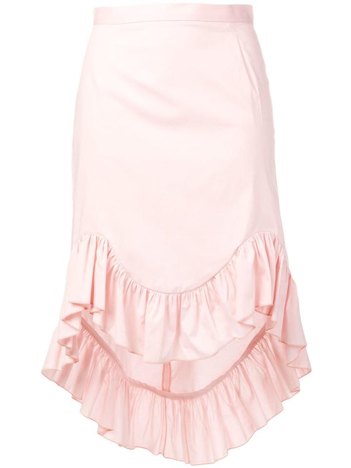 Blugirl Ruffled Asymmetric Skirt - Pink