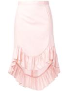 Blugirl Ruffled Asymmetric Skirt - Pink