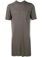 Rick Owens Silk Blend Long T-shirt - Grey