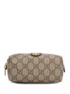 Gucci Logo Make Up Bag - Brown