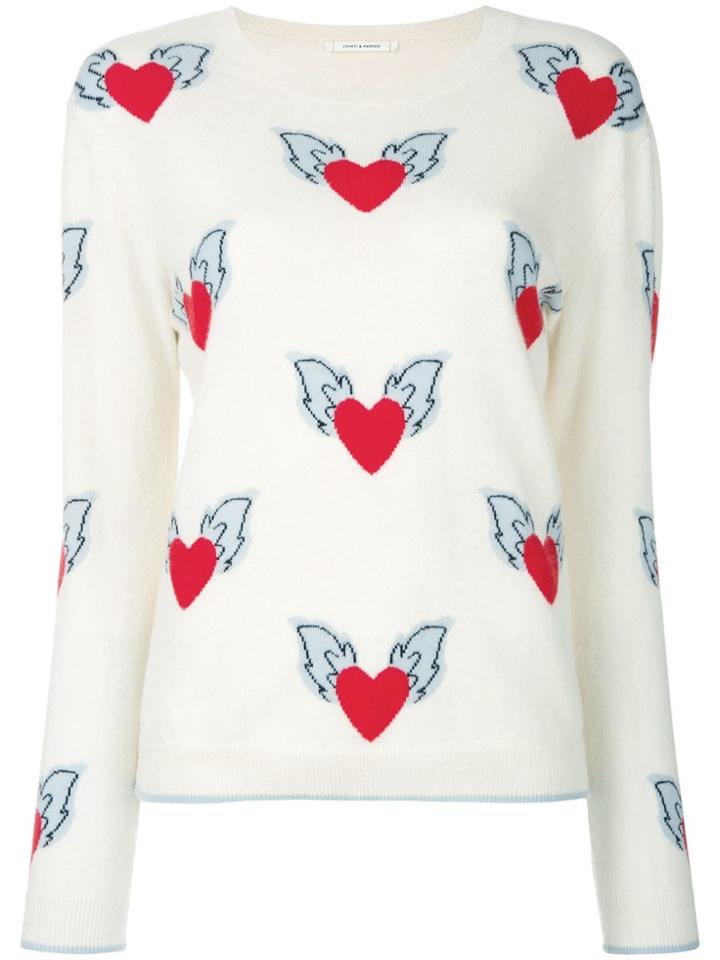 Chinti & Parker Juliet Heart Jumper - Neutrals