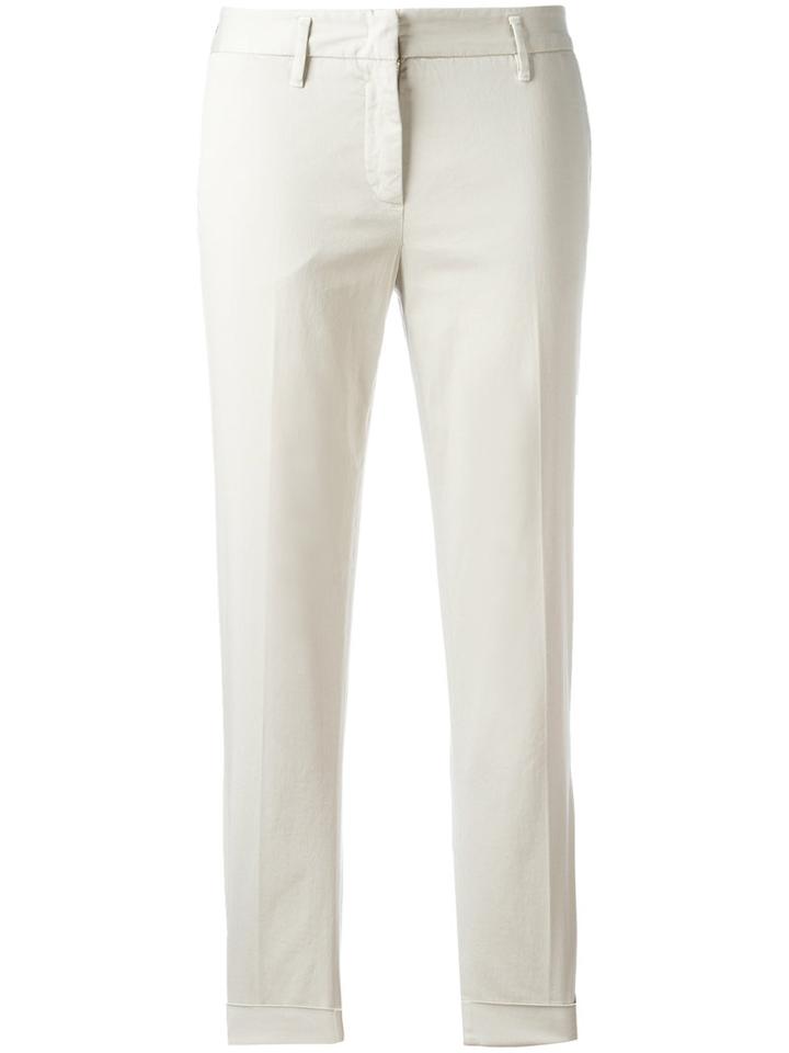 Aspesi Cropped Trousers, Size: 40, Nude/neutrals, Cotton/spandex/elastane