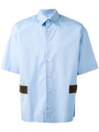 Marni Contrast Tab Shirt, Men's, Size: 46, Blue, Cotton