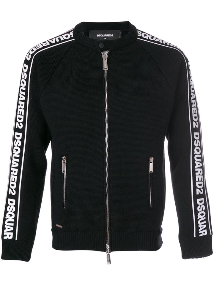 Dsquared2 Logo Stripe Knit - Black