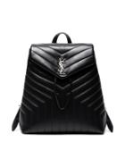Saint Laurent Lou Lou Matelassé Leather Backpack - Black