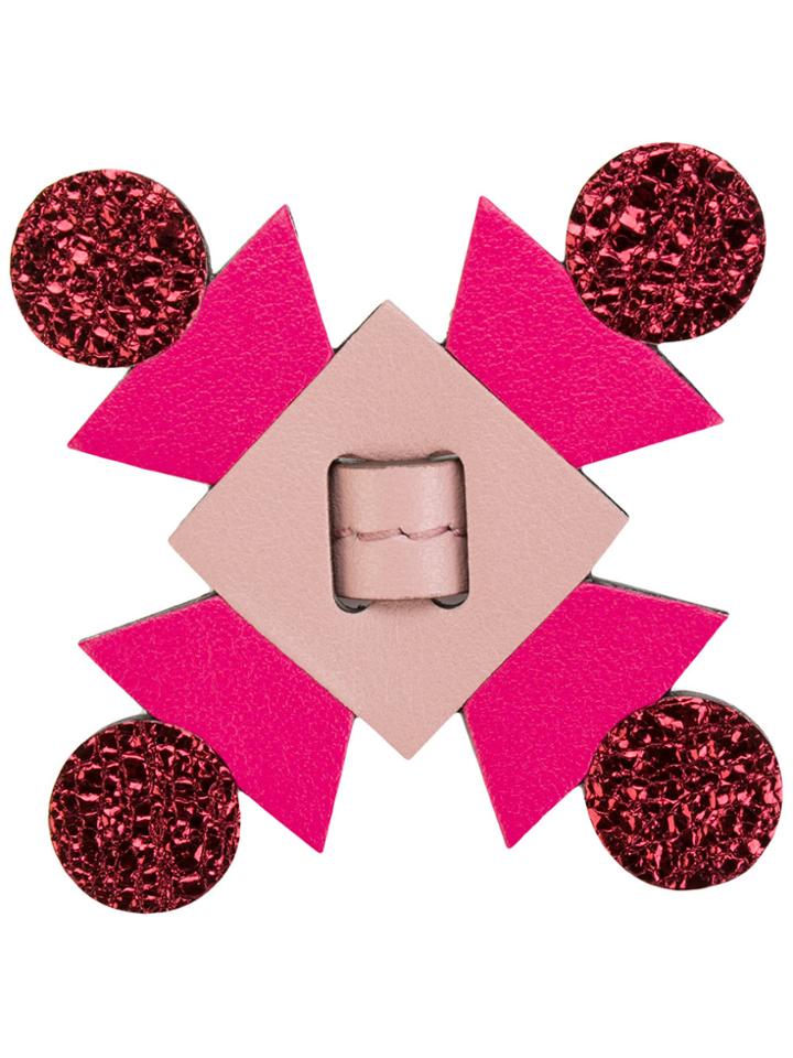 Anya Hindmarch Flower Bag Charm - Pink & Purple