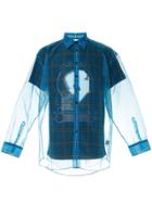 Raf Simons Layered Transparent Shirt - Blue