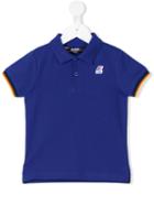 K Way Kids - Embroidered Logo Polo Shirt - Kids - Cotton/spandex/elastane - 10 Yrs, Blue