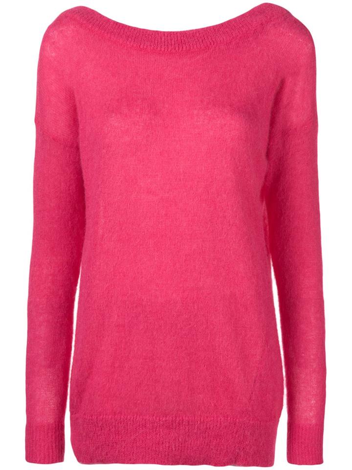 Erika Cavallini Boat Neck Sweater - Pink