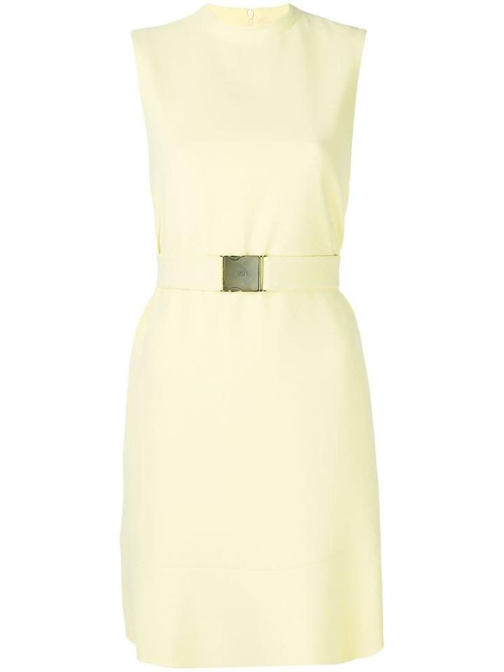 Nº21 Belted Flared Dress - Yellow