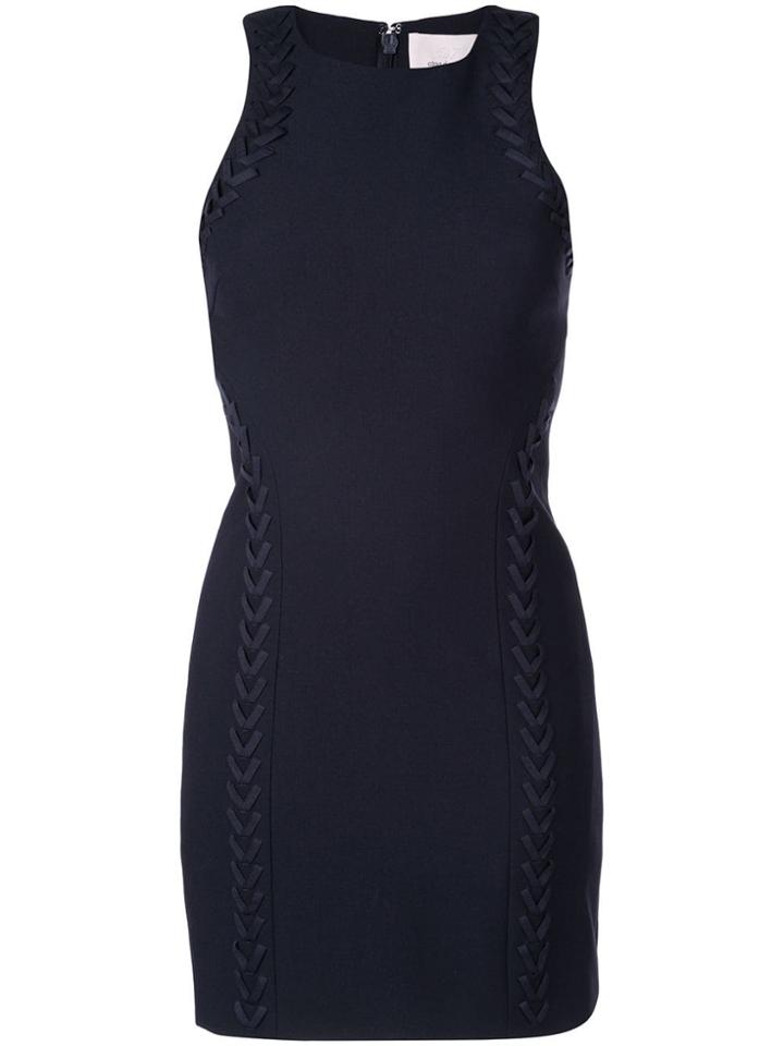Cinq A Sept V-shaped Detail Short Dress - Blue