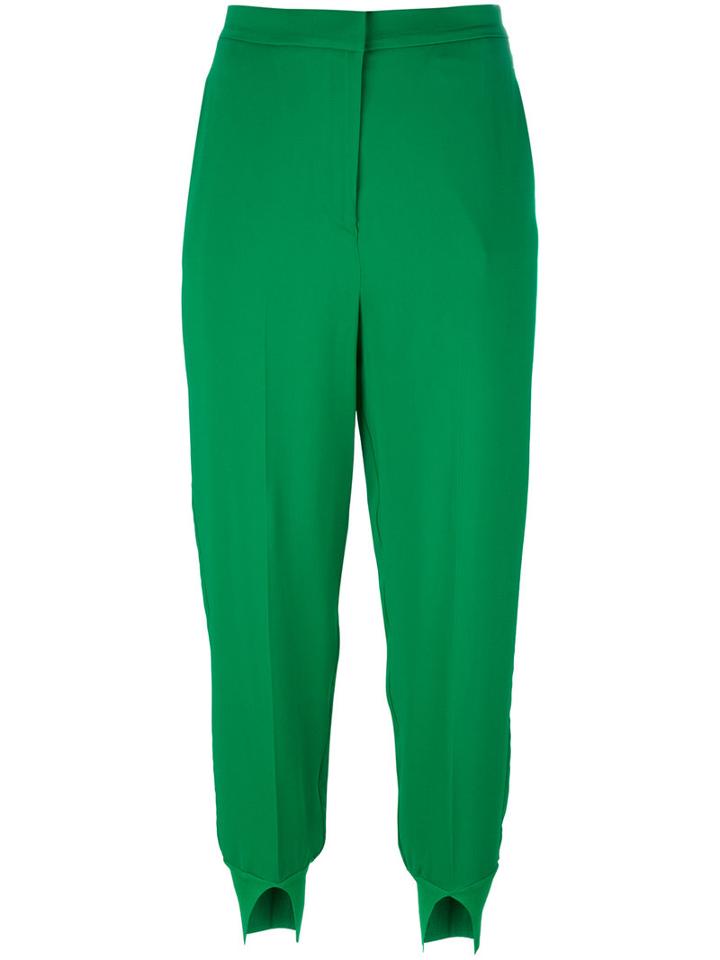 Twin-set Slit Cuffs Cropped Trousers, Women's, Size: 42, Grey, Viscose/spandex/elastane