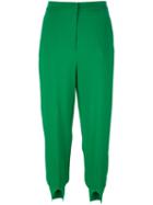 Twin-set Slit Cuffs Cropped Trousers, Women's, Size: 42, Grey, Viscose/spandex/elastane