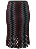 Dvf Diane Von Furstenberg Knit Flare Skirt - Grey