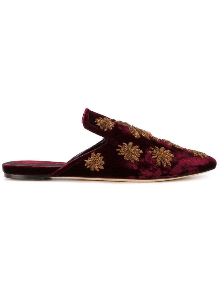 Sanayi 313 Embellished Slippers - Pink & Purple