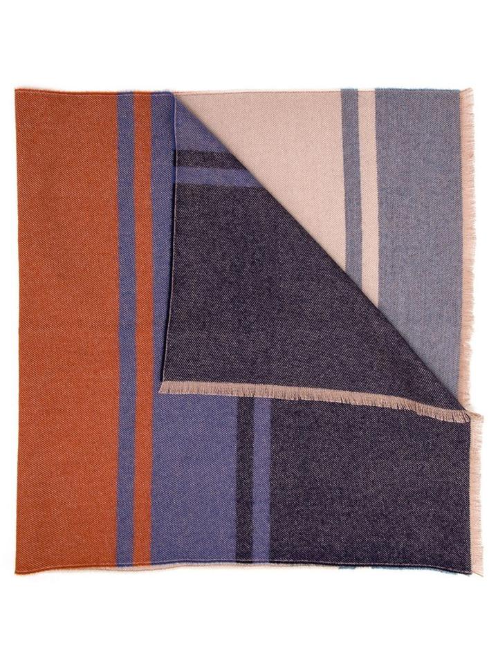 Browns Striped Scarf, Men's, Yellow/orange, Merino