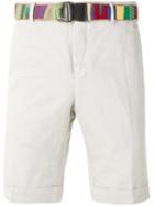 Pt01 - Belted Chino Shorts - Men - Cotton/linen/flax - 52, Nude/neutrals, Cotton/linen/flax