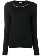 P.a.r.o.s.h. Embellished Collar Jumper - Black