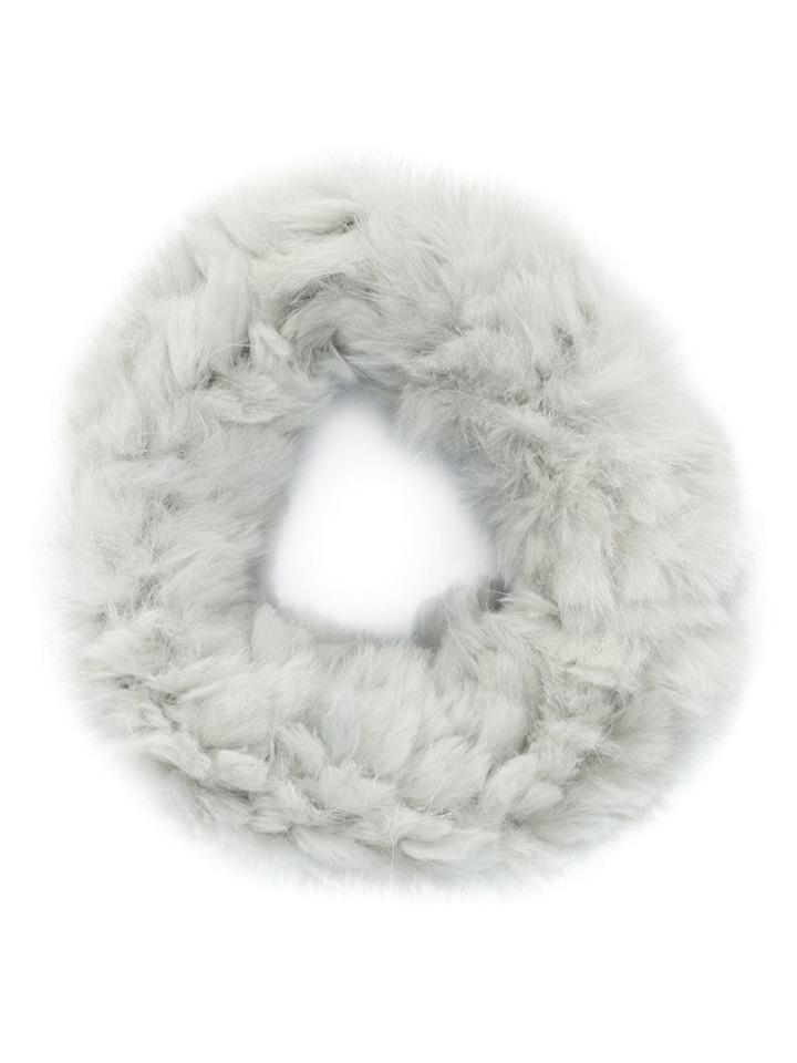 Yves Salomon Sheared Knit Collar - Grey