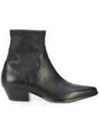 Tamara Mellon Ankle Length Low Heel Boots - Black