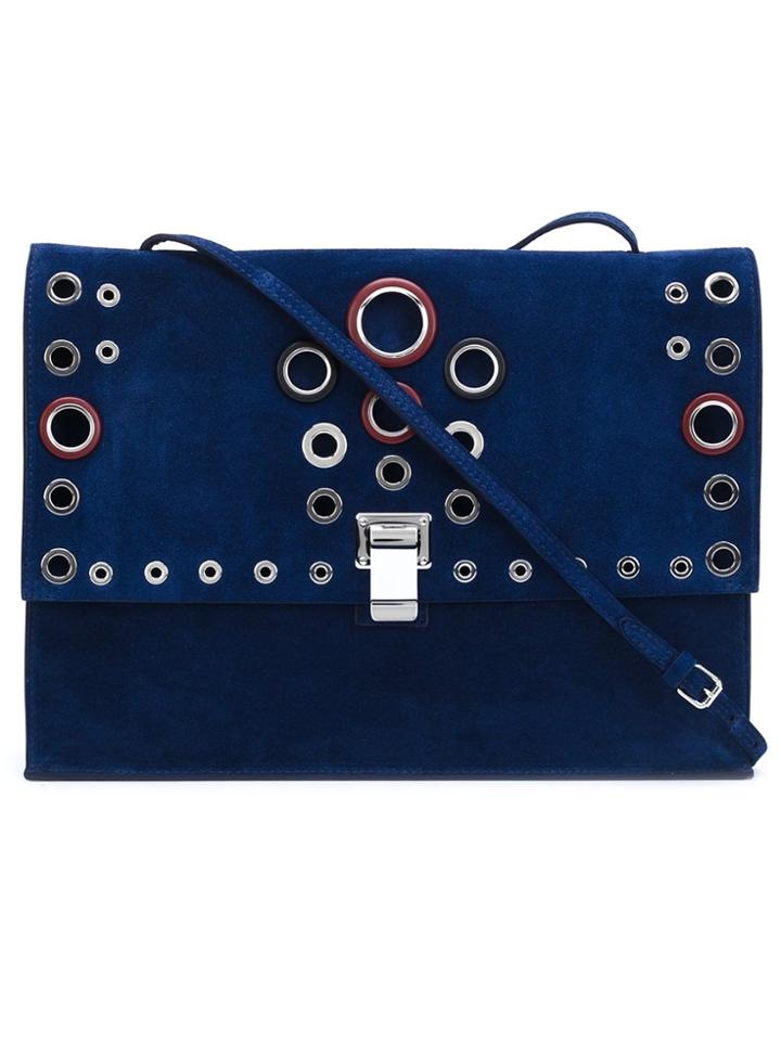 Proenza Schouler Large 'lunch' Clutch - Blue