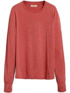 Burberry Devoré Long Sleeve T-shirt - Red