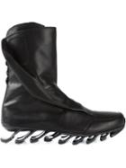 Rick Owens Adidas X Rick Owens Spring Blade Hi-top Trainers, Men's, Size: 5, Black, Calf Leather/rubber
