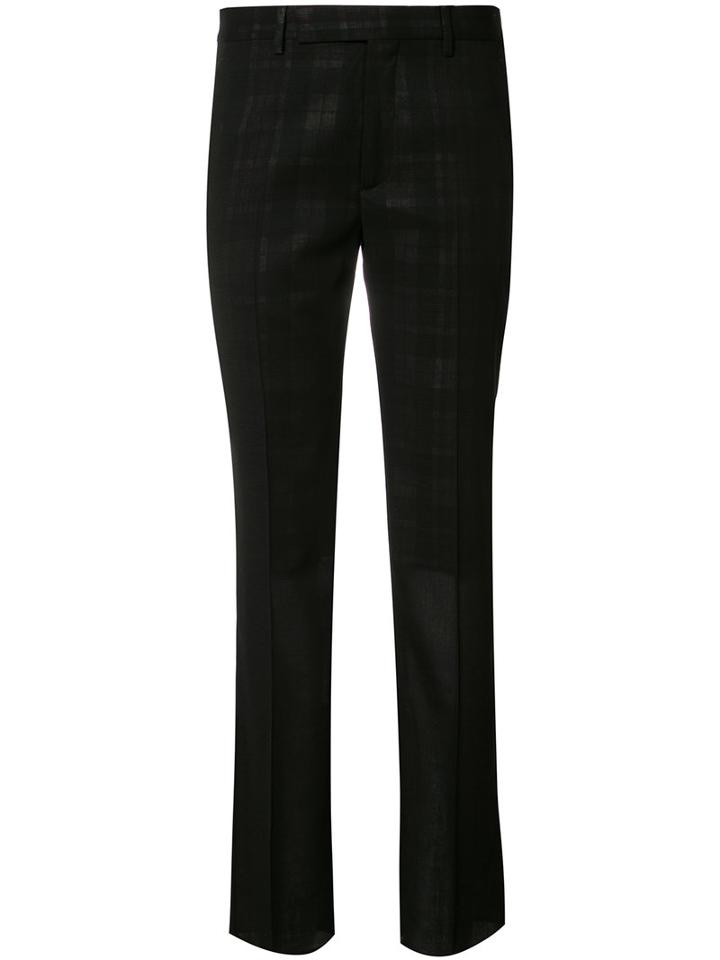 Maison Margiela Check Tailored Trousers, Women's, Size: 44, Black, Cotton/virgin Wool