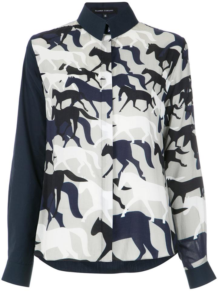 Gloria Coelho Printed Shirt - Blue