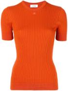 Courrèges Ribbed Knit Top - Yellow & Orange