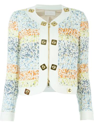 Peter Pilotto Triton Jacket, Women's, Size: 12, White, Polyamide/silk/polyester/spandex/elastane