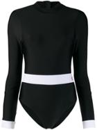 Perfect Moment Long-sleeved Surfing Swimsuit - Black
