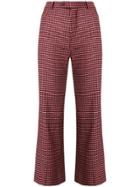 Chloé Checked Cropped Trousers - Red