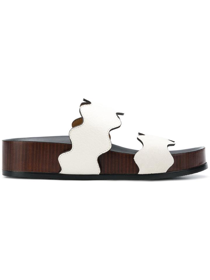 Chloé Lauren Platform Sandals - White