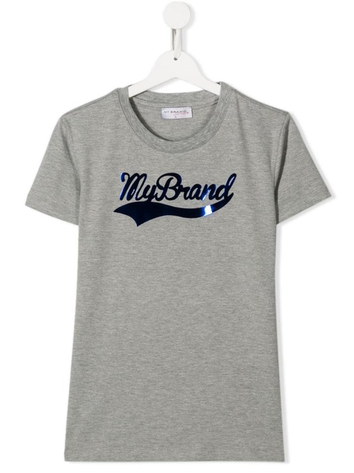 My Brand Kids Teen Logo Print T-shirt - Grey