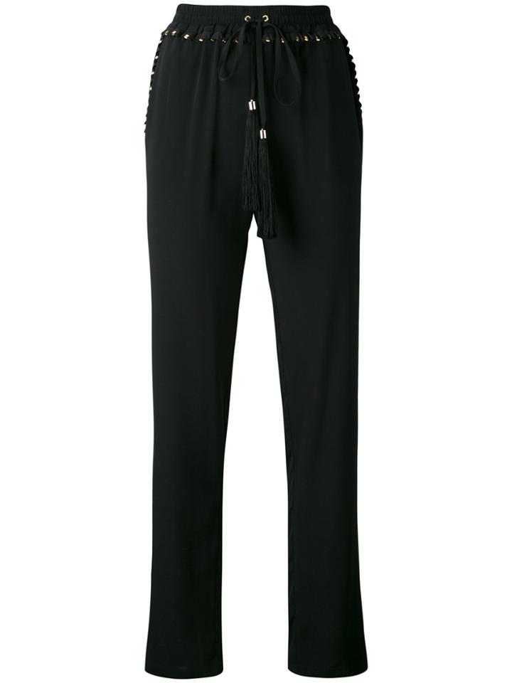 Cavalli Class Tassel Waist Trousers - Black