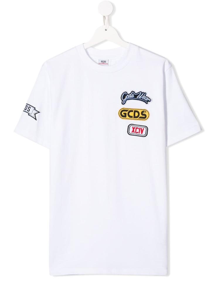Gcds Kids Multi Patch T-shirt - White