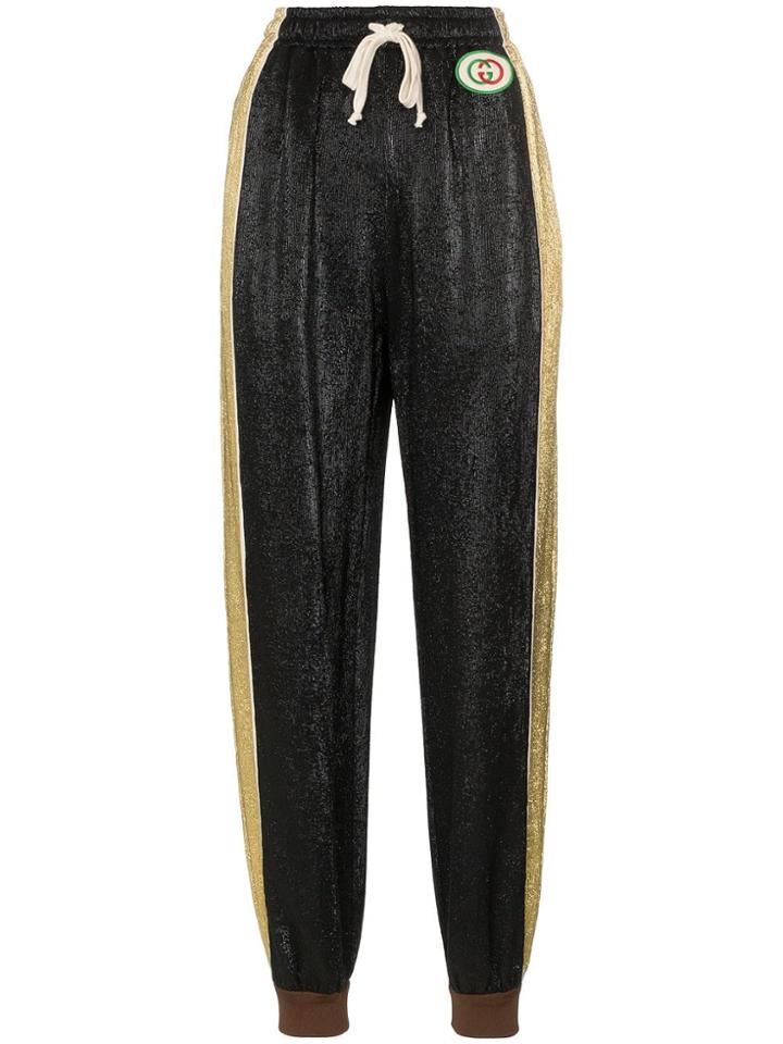 Gucci Lurex Harem Joggers - Black