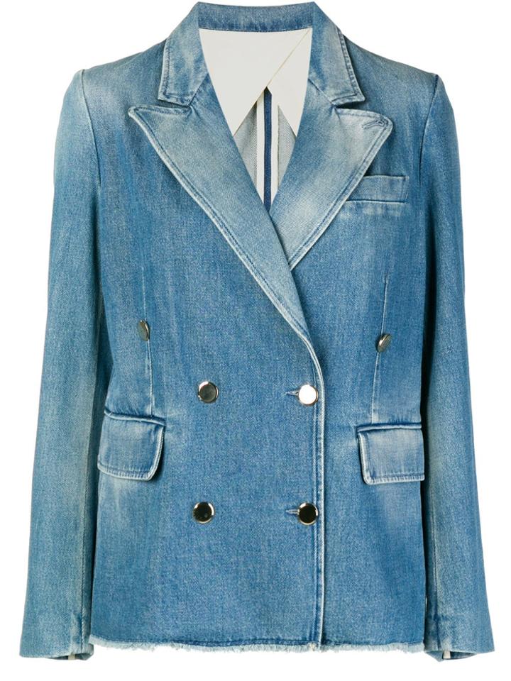 Golden Goose Deluxe Brand Embellished Denim Jacket - Blue