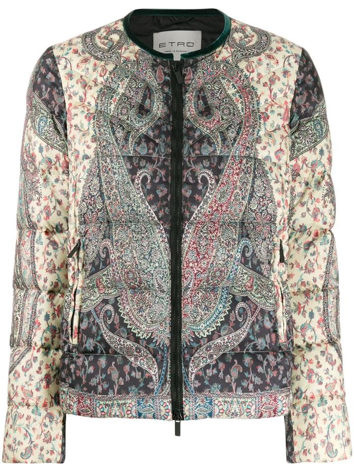 Etro Parsley Print Padded Jacket - Green